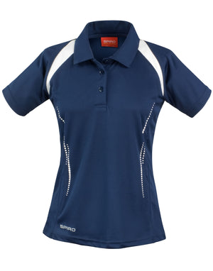 S177F Spiro Ladies Team Spirit Polo Shirt - Navy/White