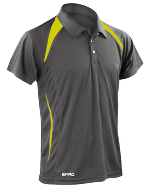 S177M Spiro Mens Team Spirit Polo Shirt - Grey/Lime