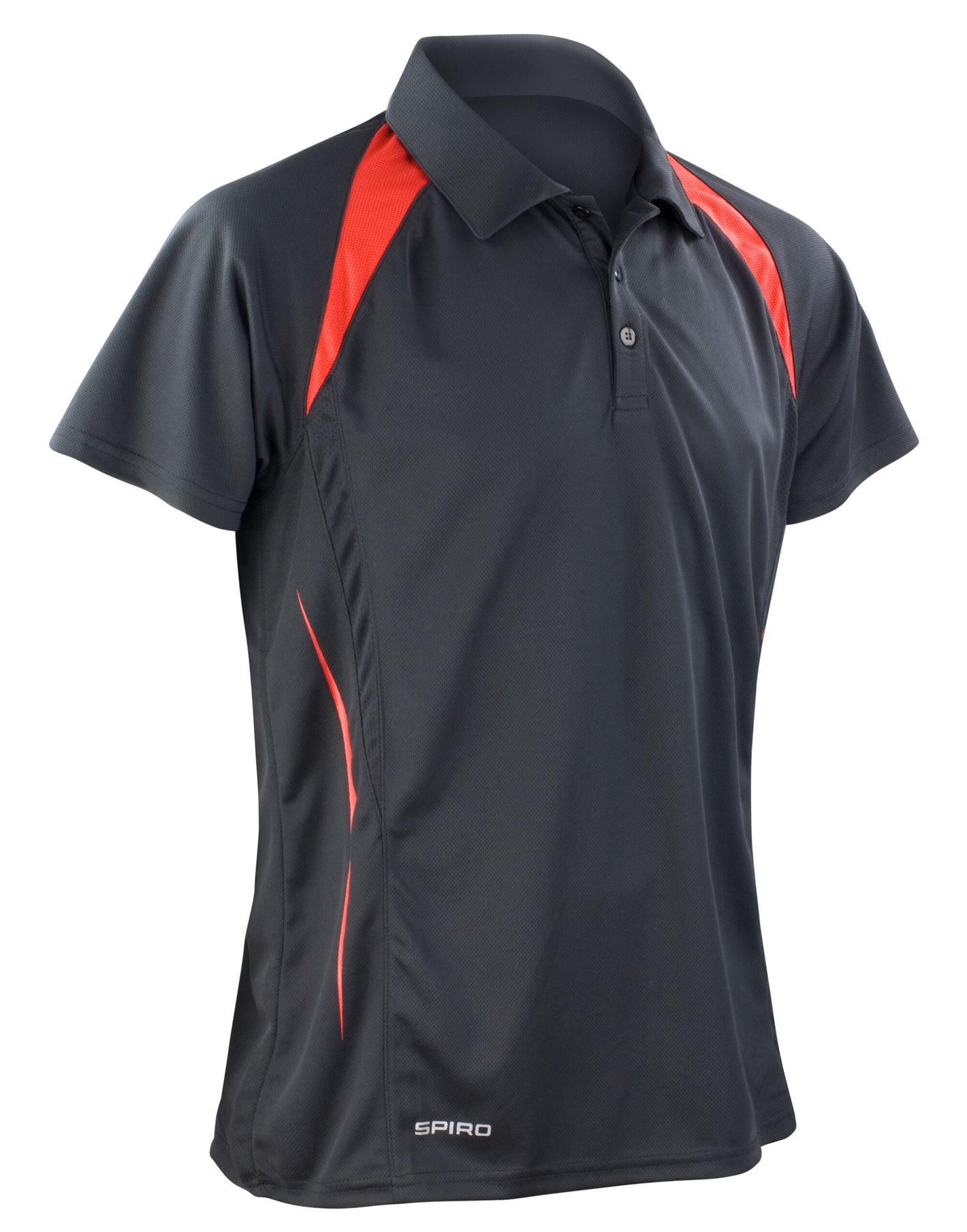 S177M Spiro Mens Team Spirit Polo Shirt - Black/Red