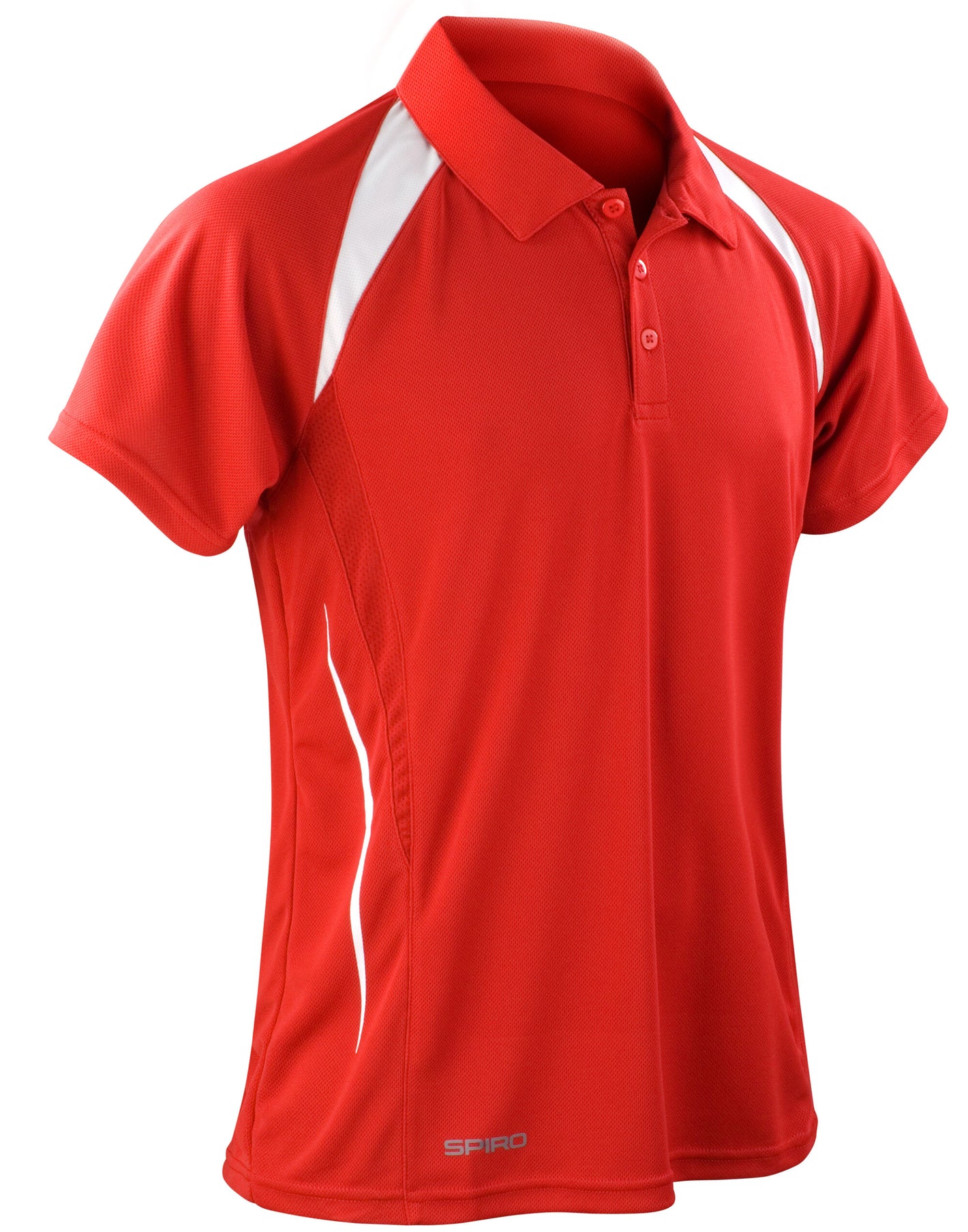 S177M Spiro Mens Team Spirit Polo Shirt - Red/White