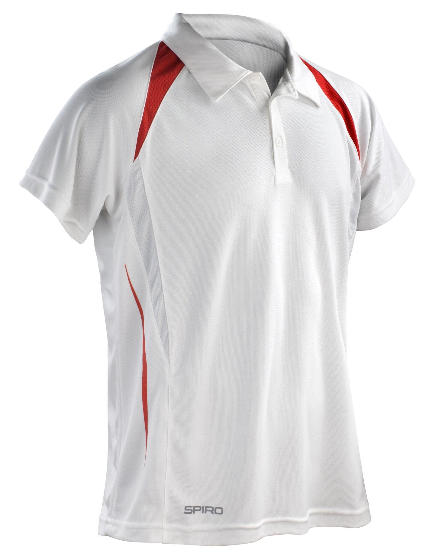 S177M Spiro Mens Team Spirit Polo Shirt - White/Red