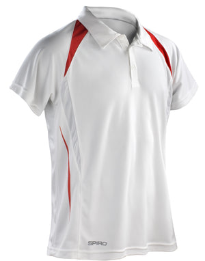 S177M Spiro Mens Team Spirit Polo Shirt - White/Red