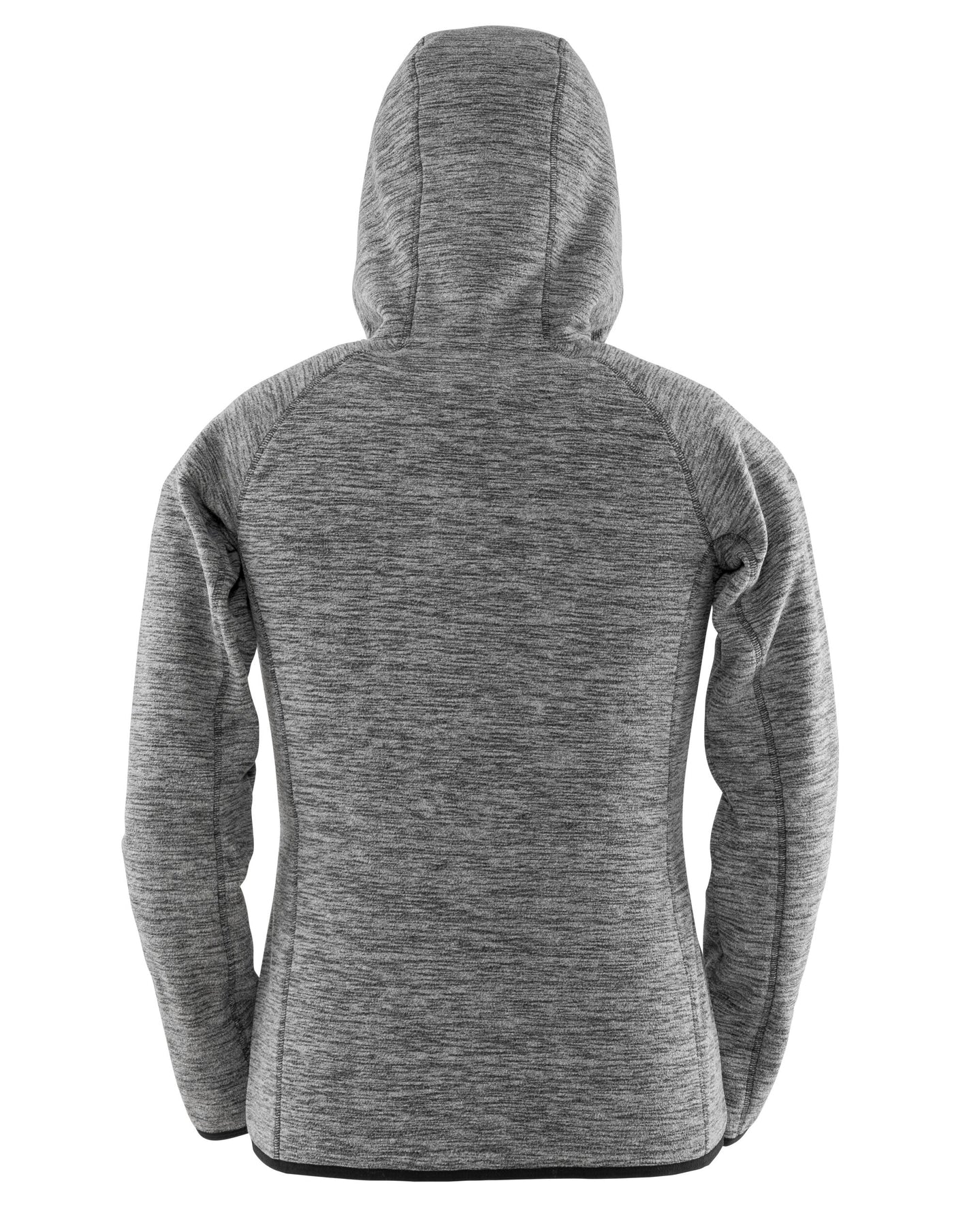 S245F Spiro Fitness Womens Microfleece Hoodie - Grey/Black