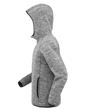 S245M Spiro Fitness Mens Microfleece Hoodie - Grey/Black