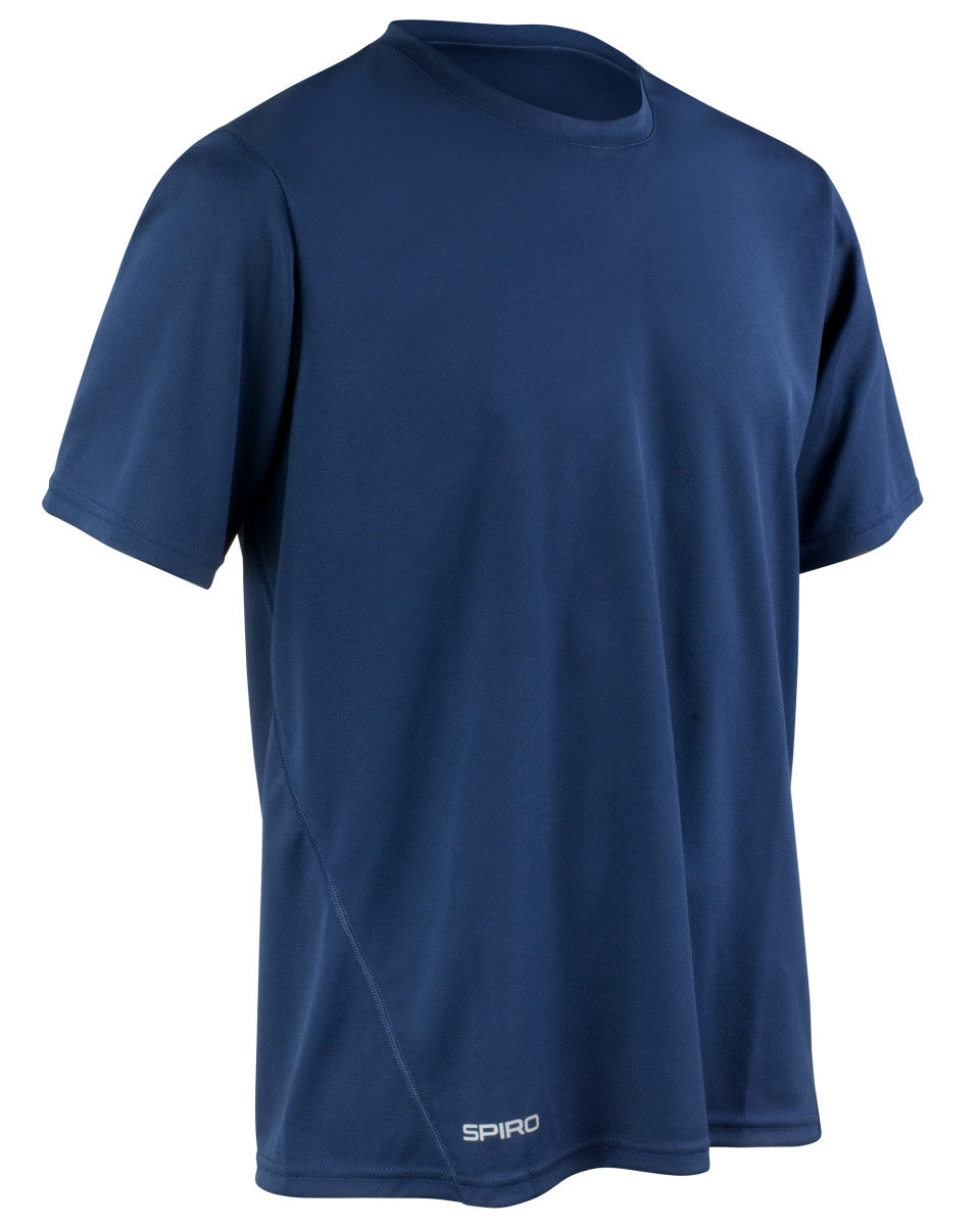S253M Spiro Mens Quick Dry S/Sleeve T-Shirt - Navy