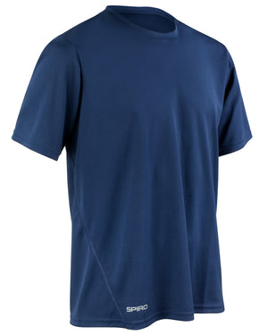 S253M Spiro Mens Quick Dry S/Sleeve T-Shirt - Navy