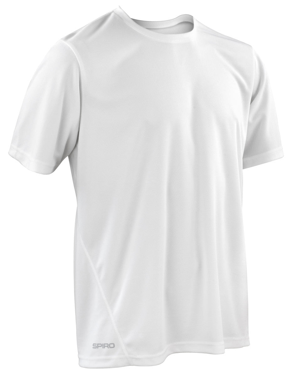 S253M Spiro Mens Quick Dry S/Sleeve T-Shirt - White