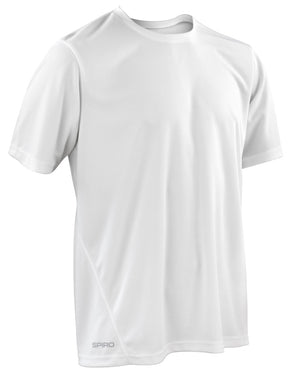 S253M Spiro Mens Quick Dry S/Sleeve T-Shirt - White