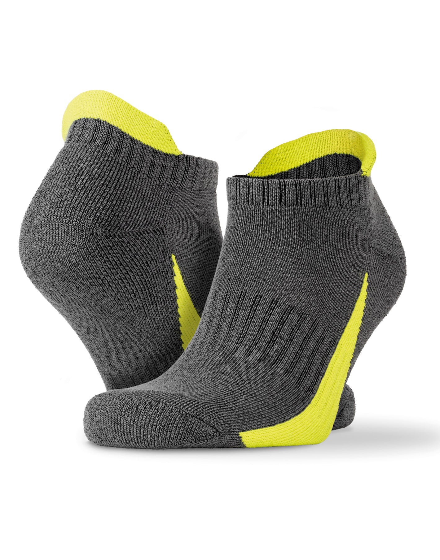 S293X Spiro 3-Pack Mixed Sneaker Sport Sock - Grey/Lime