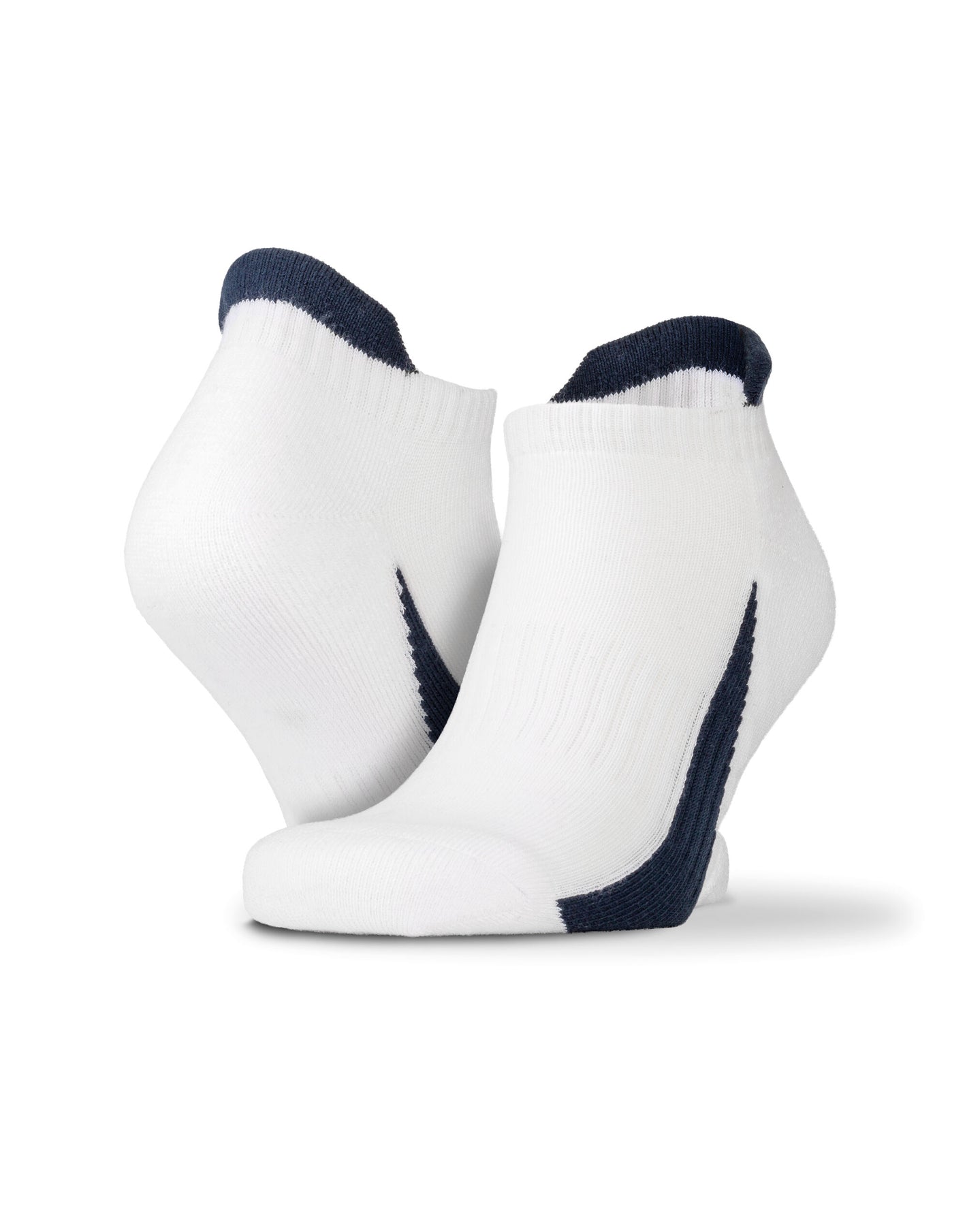 S293X Spiro 3-Pack Mixed Sneaker Sport Sock - White/Navy