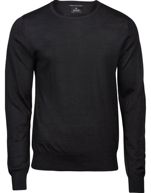 TJ6000 Men's Crew Neck Knitted Sweater - Black