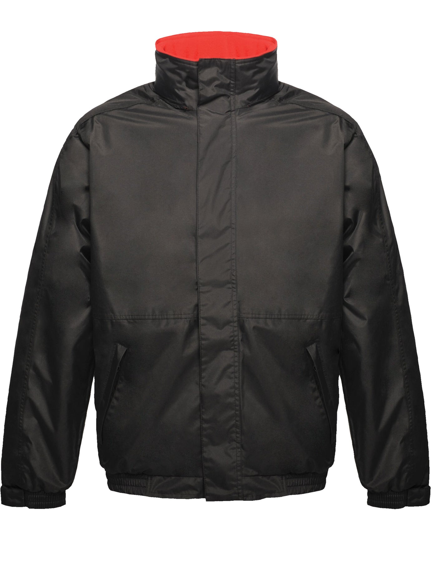 Regatta Professional TRW297 Dover Men's Fleece Lined Bomber Jacket Black/Classic Red