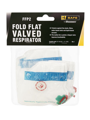 Bs035 Ffp2V Fold Flat Valved Respirator Pack 5