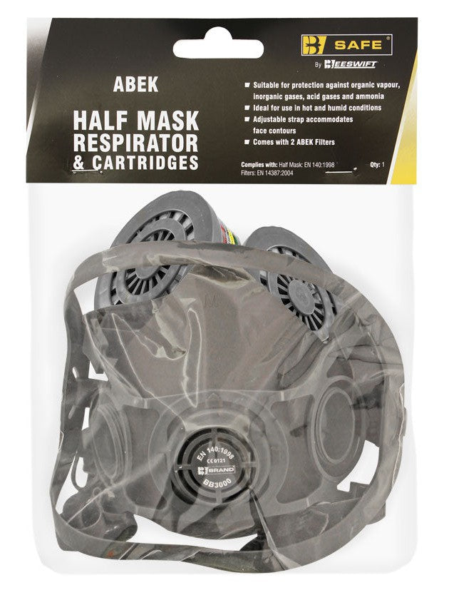 Bs038 Half Mask Respirator And Abek Cartridges