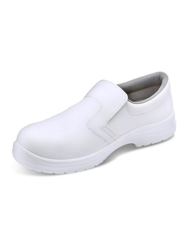 Beeswift CF832 White Micro Fibre Safety Slip Ons