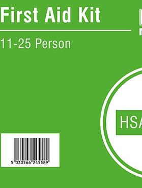 CM1343-11 25 HSA Irish First Aid Kit Lab C/W Eyewash/Burn Dressing