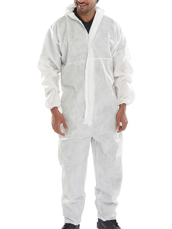 Coc10W White Disposable Coverall Type 5/6