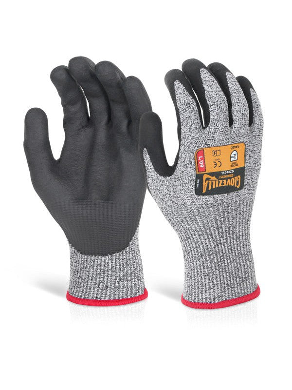Gz01Gy Glovezilla Nitrile Palm Coated Glove - Grey
