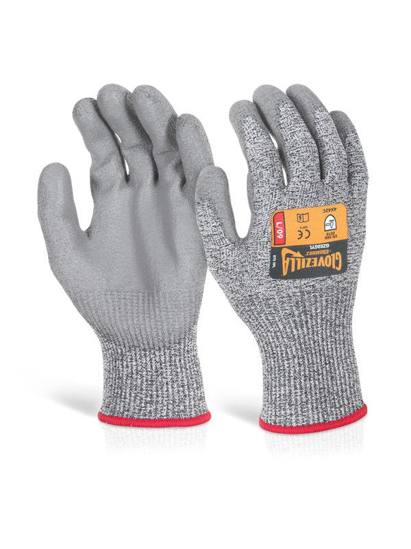 Gz03Gy Glovezilla Pu Palm Coated Glove - Grey
