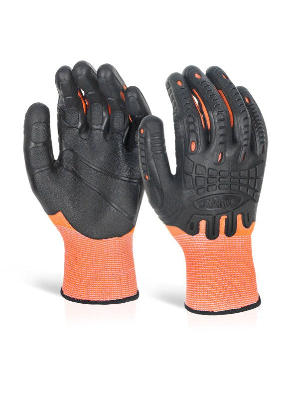 Gz61Or Orange Cut Resistant Fully Coated Impact Glove