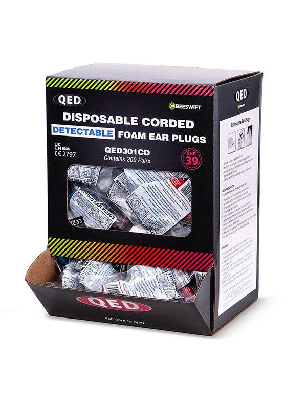Qed301Cd Qed Corded Blue Detectable Ear Plug