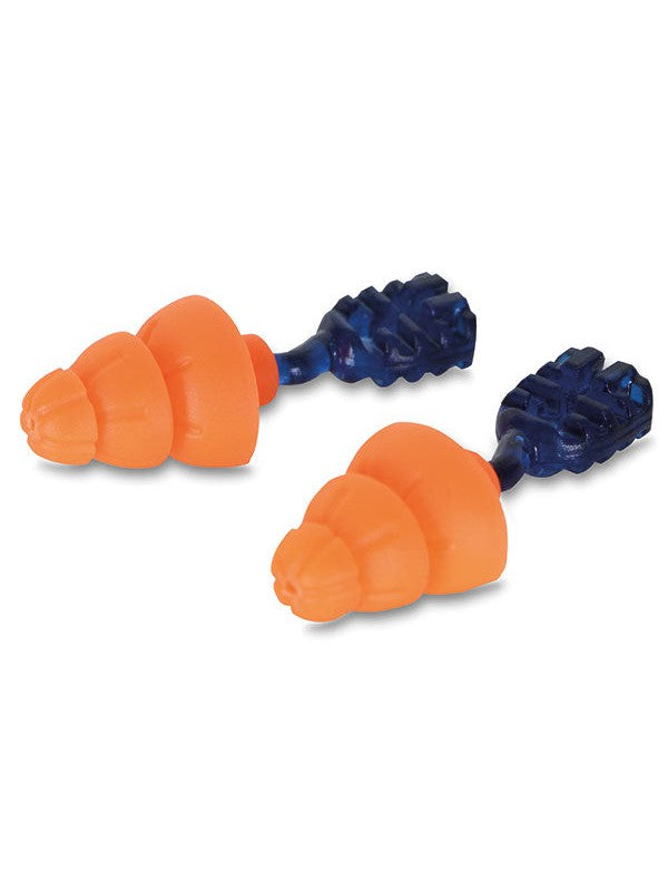 Qed602 Orange Tri Flange Reusable Ear Plug Snr 34