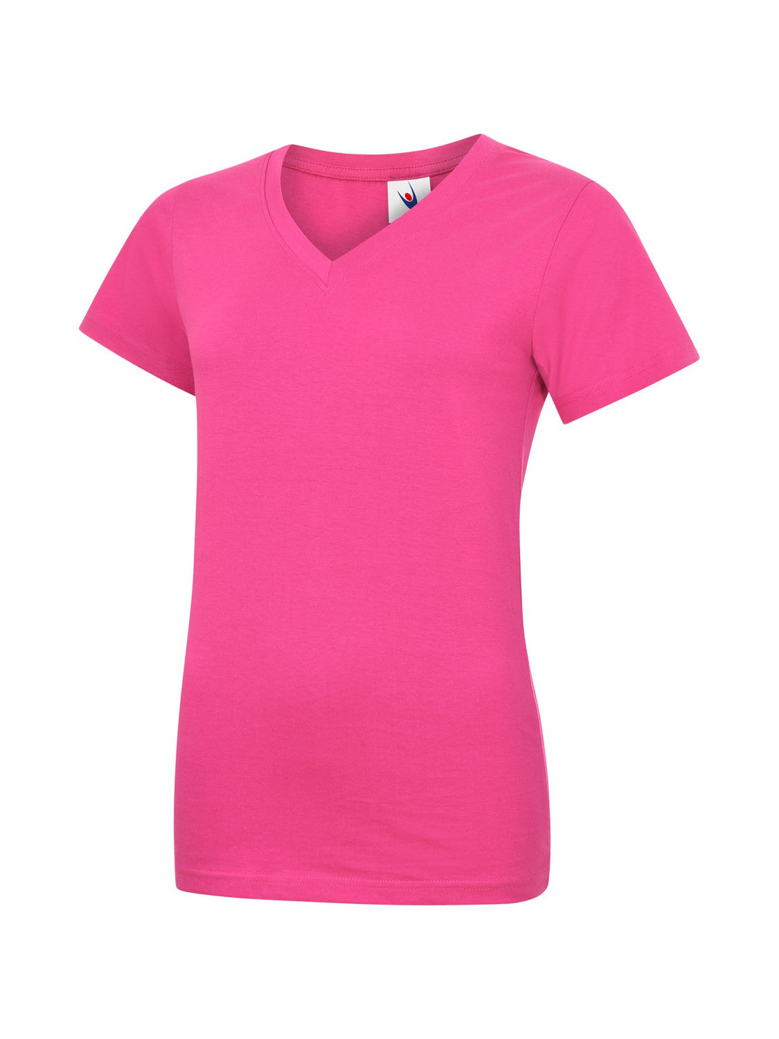 UC319 Ladies Classic V Neck T Shirt - Hot Pink