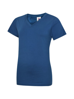 UC319 Ladies Classic V Neck T Shirt - Royal