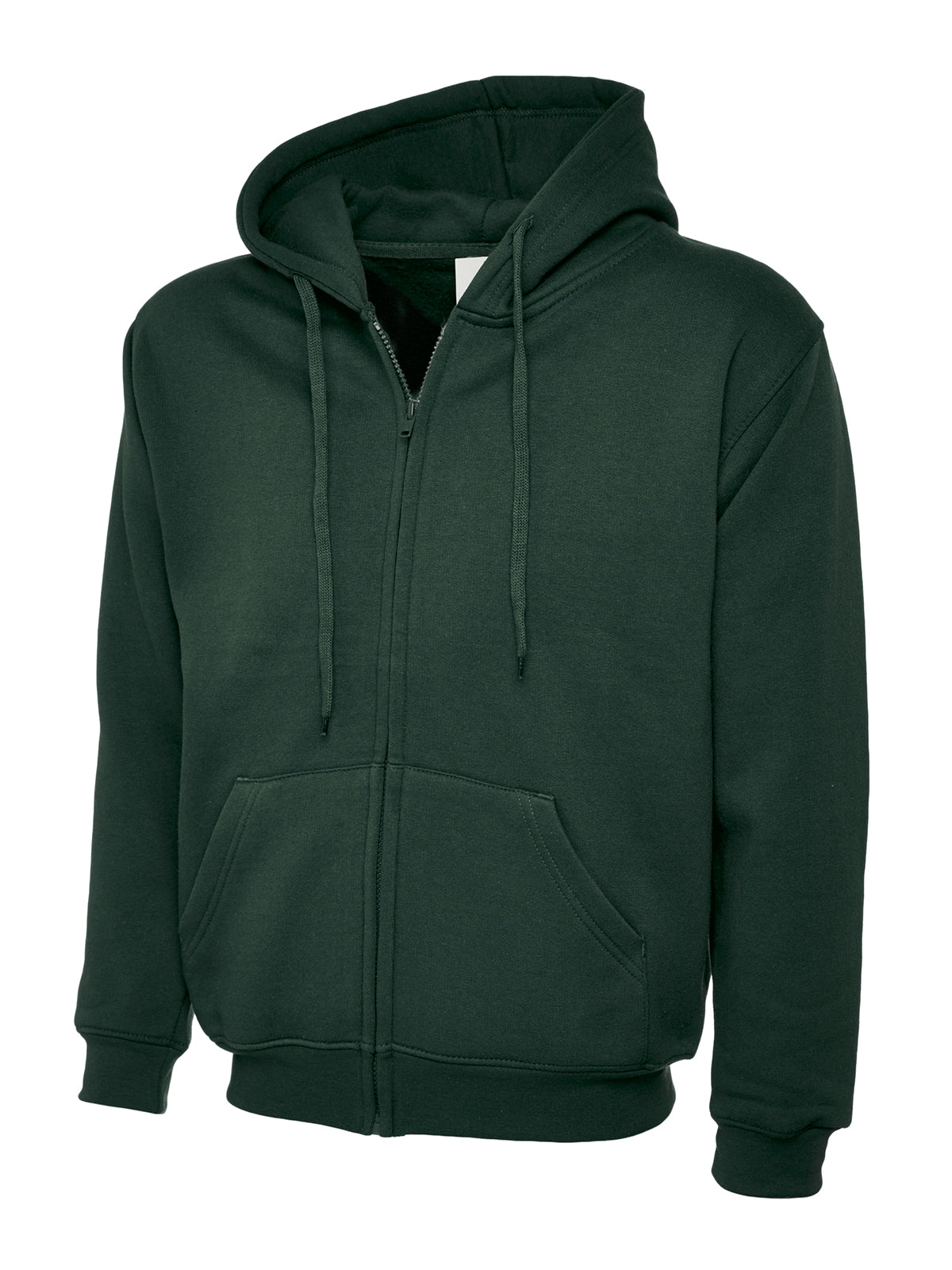 UC504 Classic Full Zip Hoodie - Bottle Green