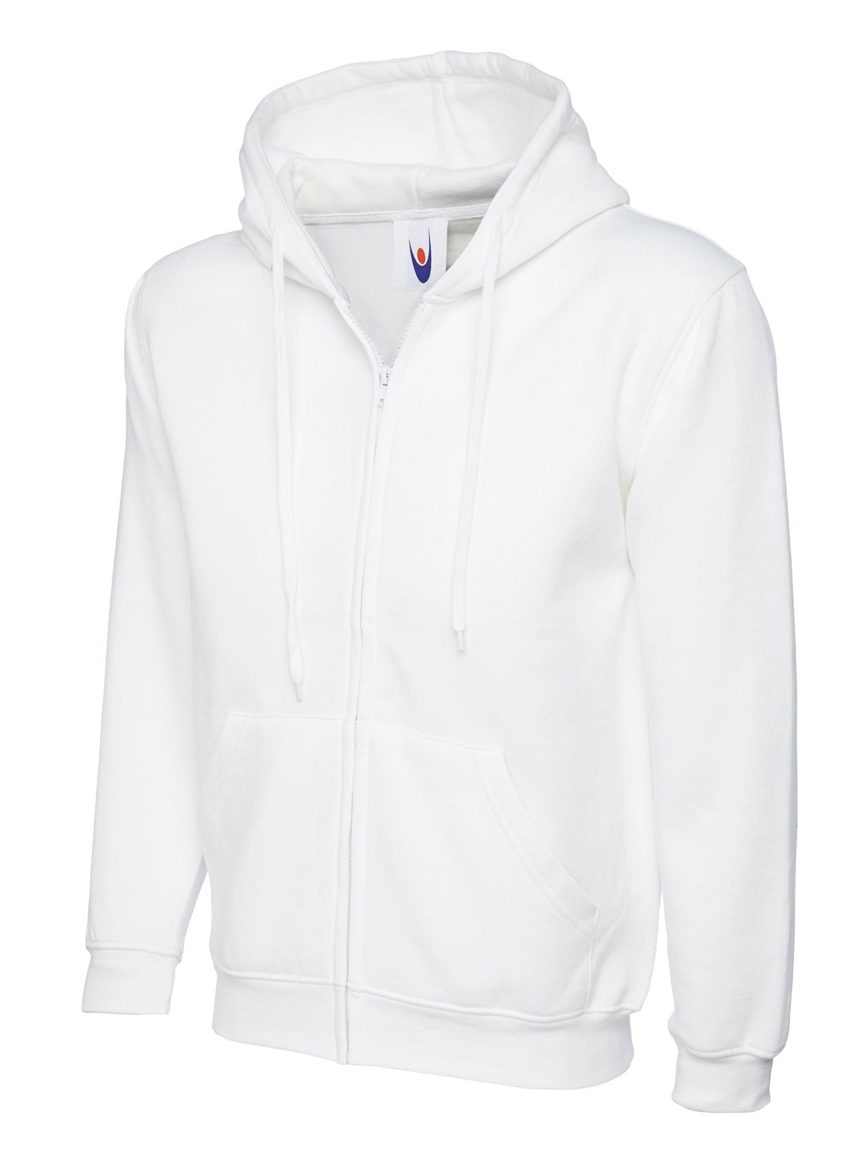 UC504 Classic Full Zip Hoodie - White
