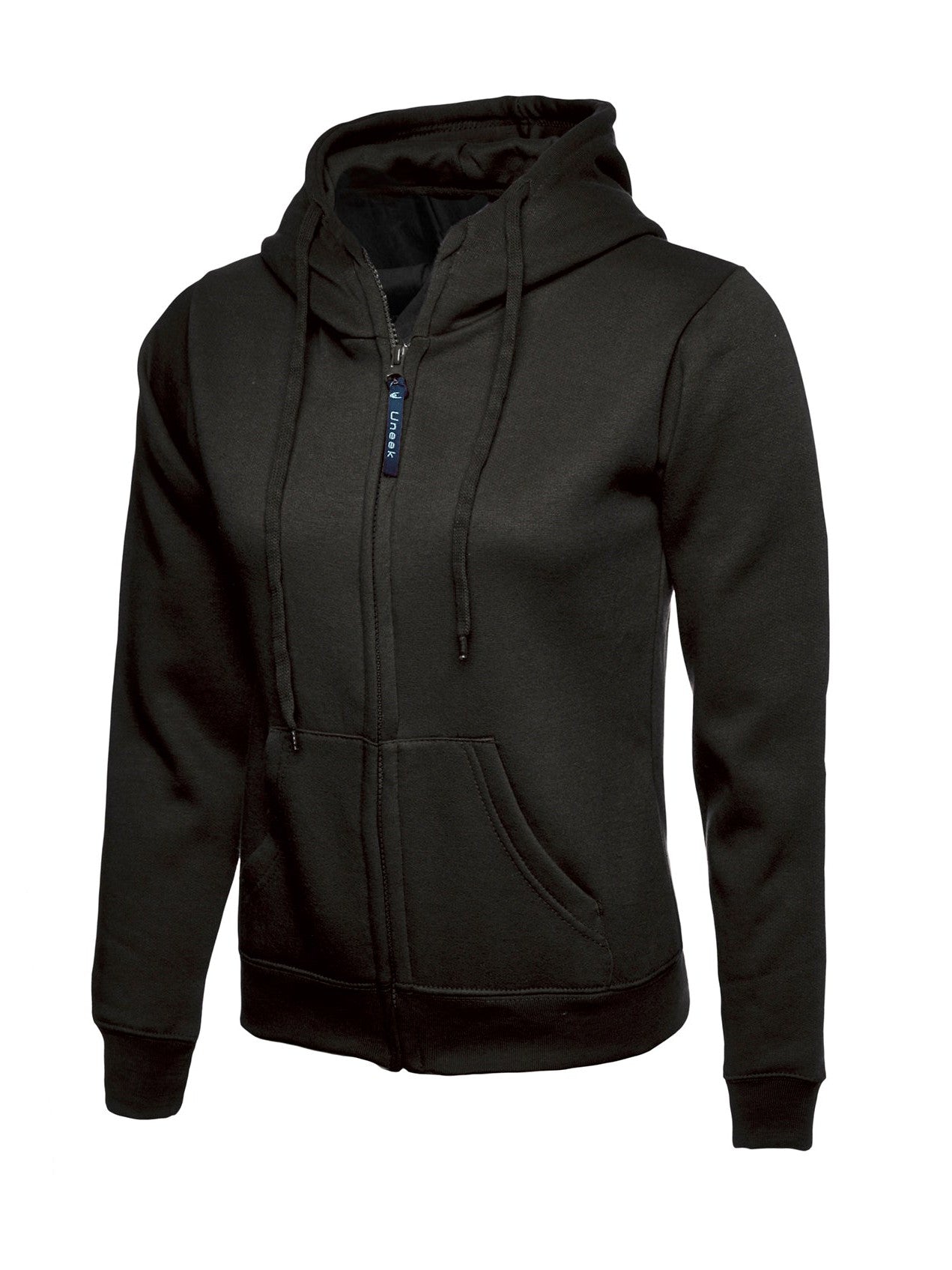 UC505 Ladies Classic Full Zip Hoodie- Black