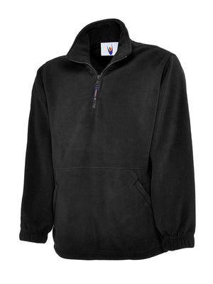 UC602 Premium 1/4 Zip Micro Fleece Jacket - Black