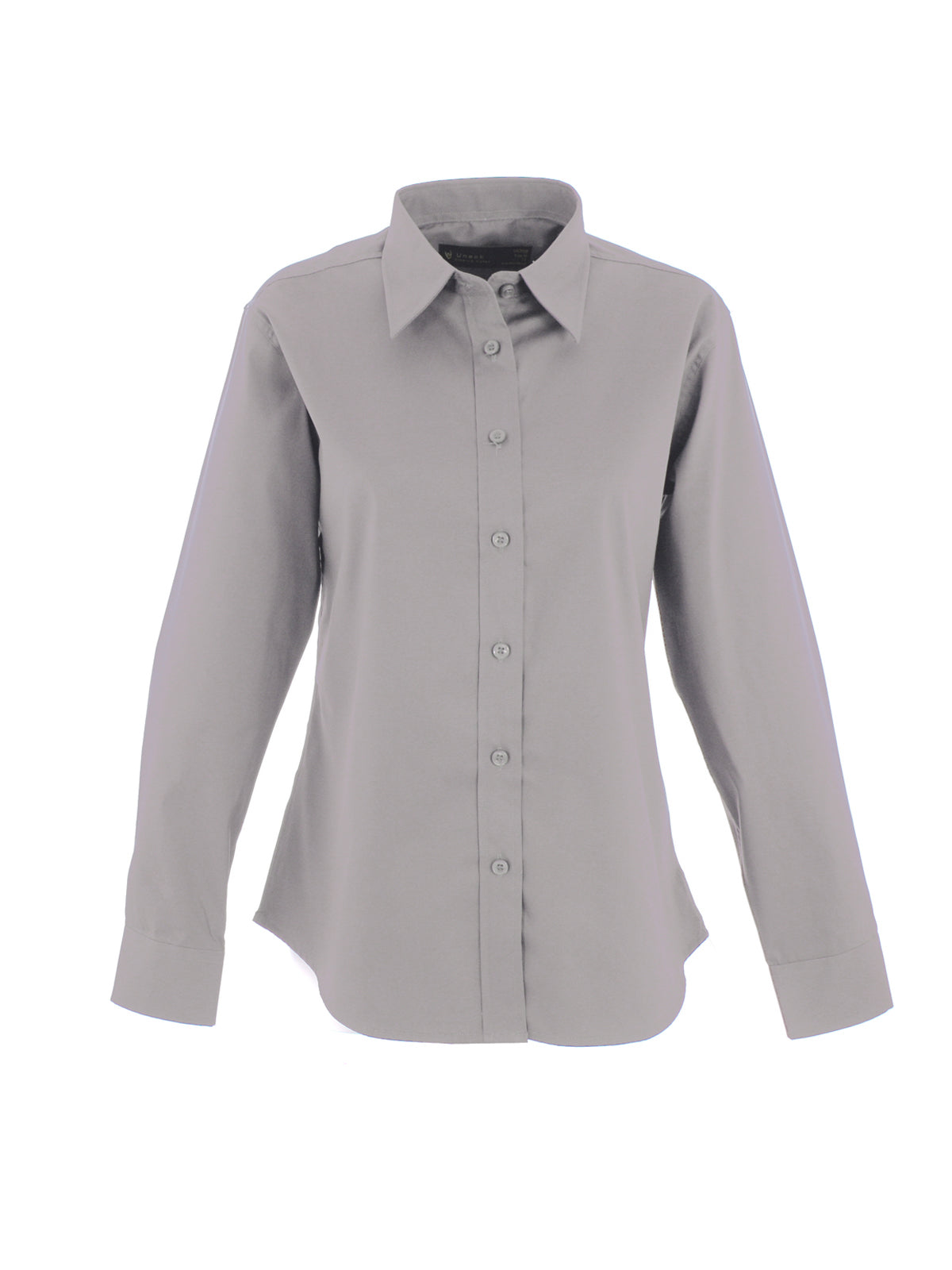 UC703 Ladies Pinpoint Oxford Full Sleeve Shirt - Silver Grey