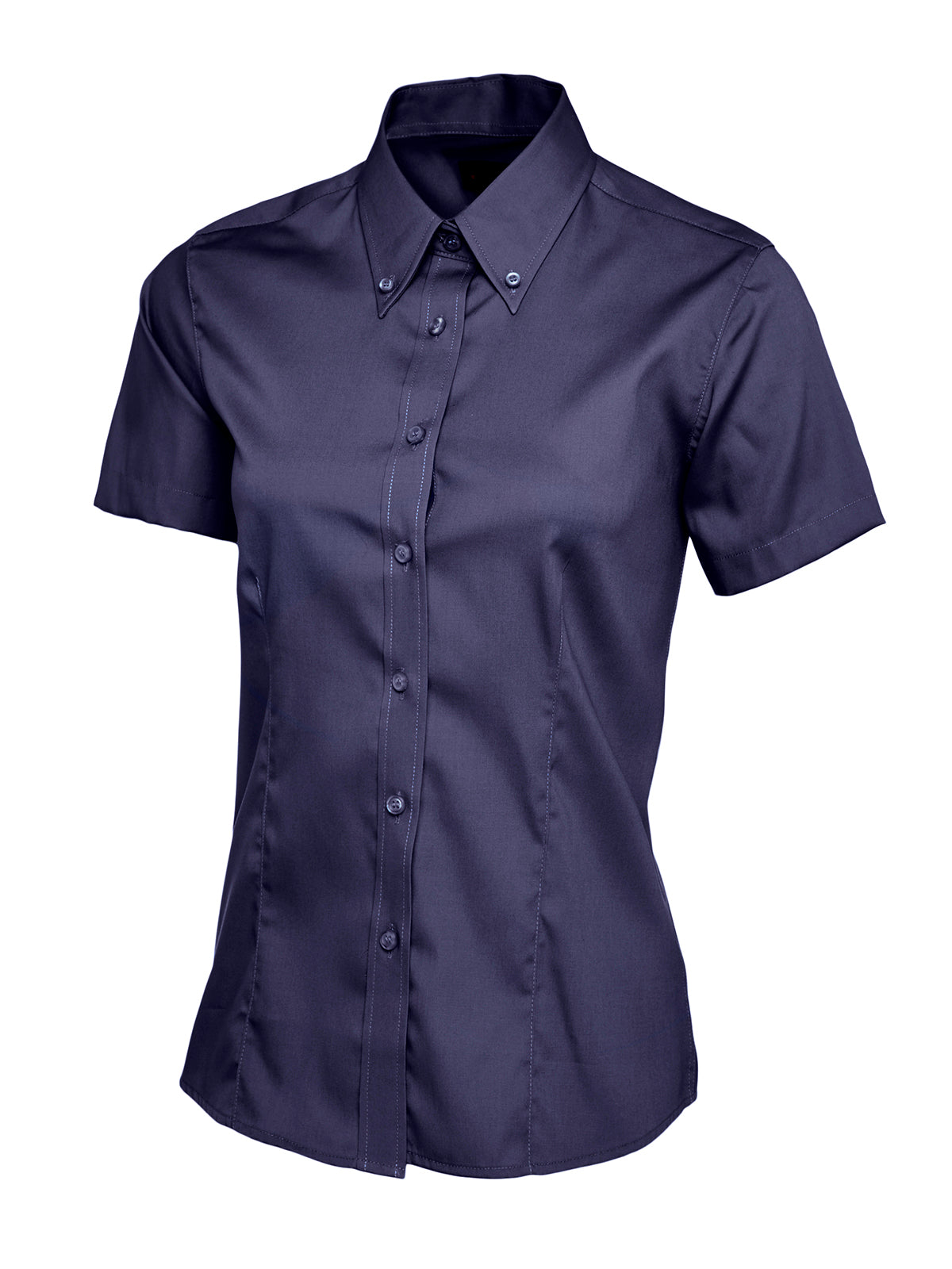 UC704 Ladies Pinpoint Oxford Half Sleeve Shirt - Navy