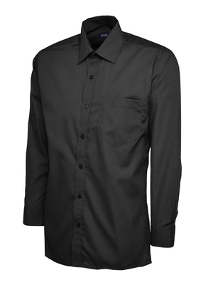 UC709 Mens Poplin Full Sleeve Shirt - Black
