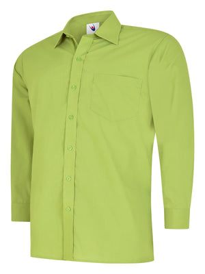 UC709 Mens Poplin Full Sleeve Shirt - Lime