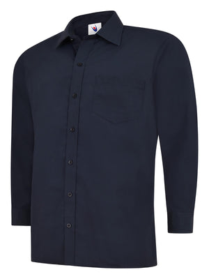 UC709 Mens Poplin Full Sleeve Shirt - Navy