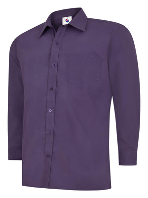 UC709 Mens Poplin Full Sleeve Shirt - Purple