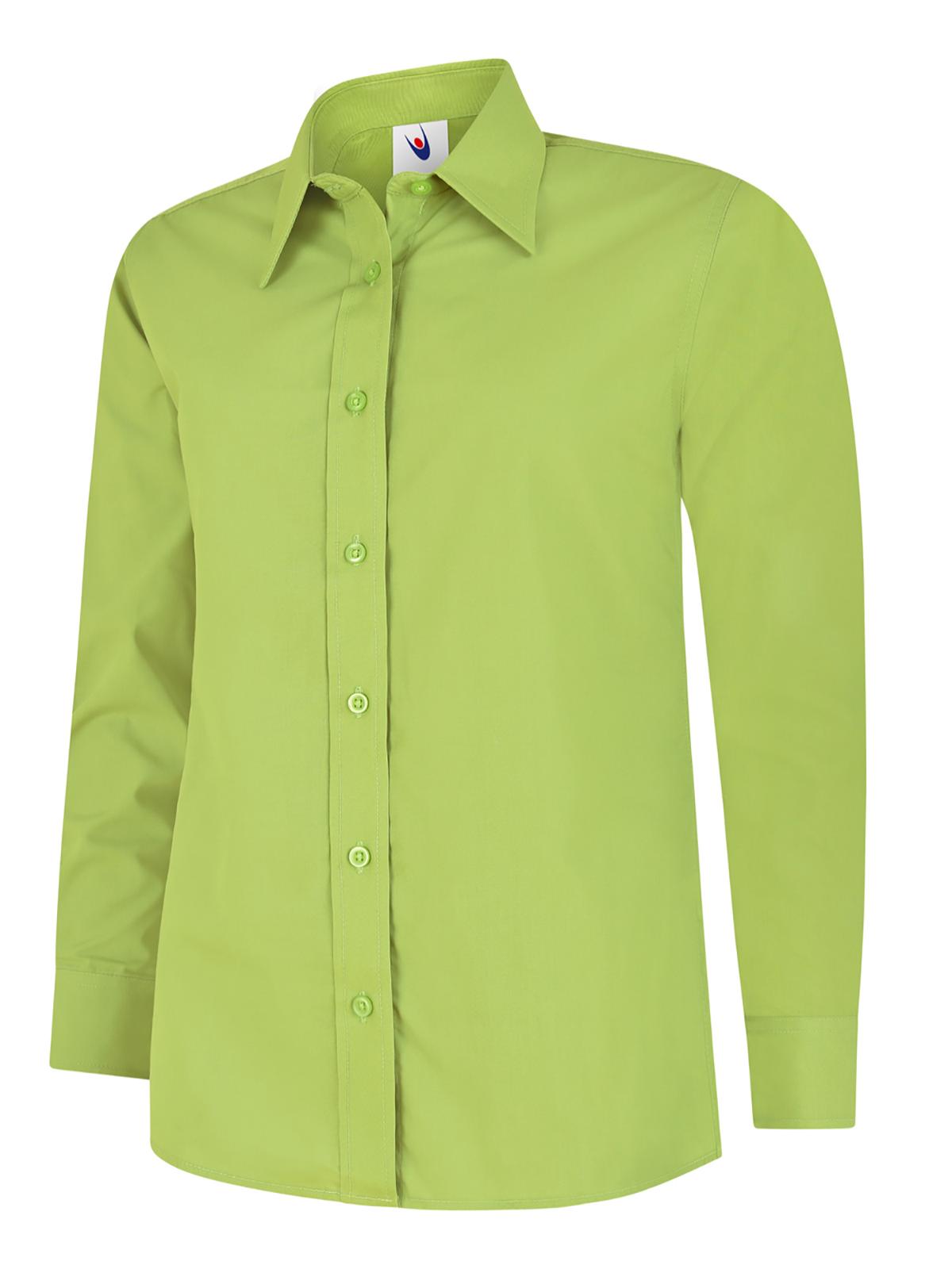 UC711 Ladies Poplin Full Sleeve Shirt - Lime