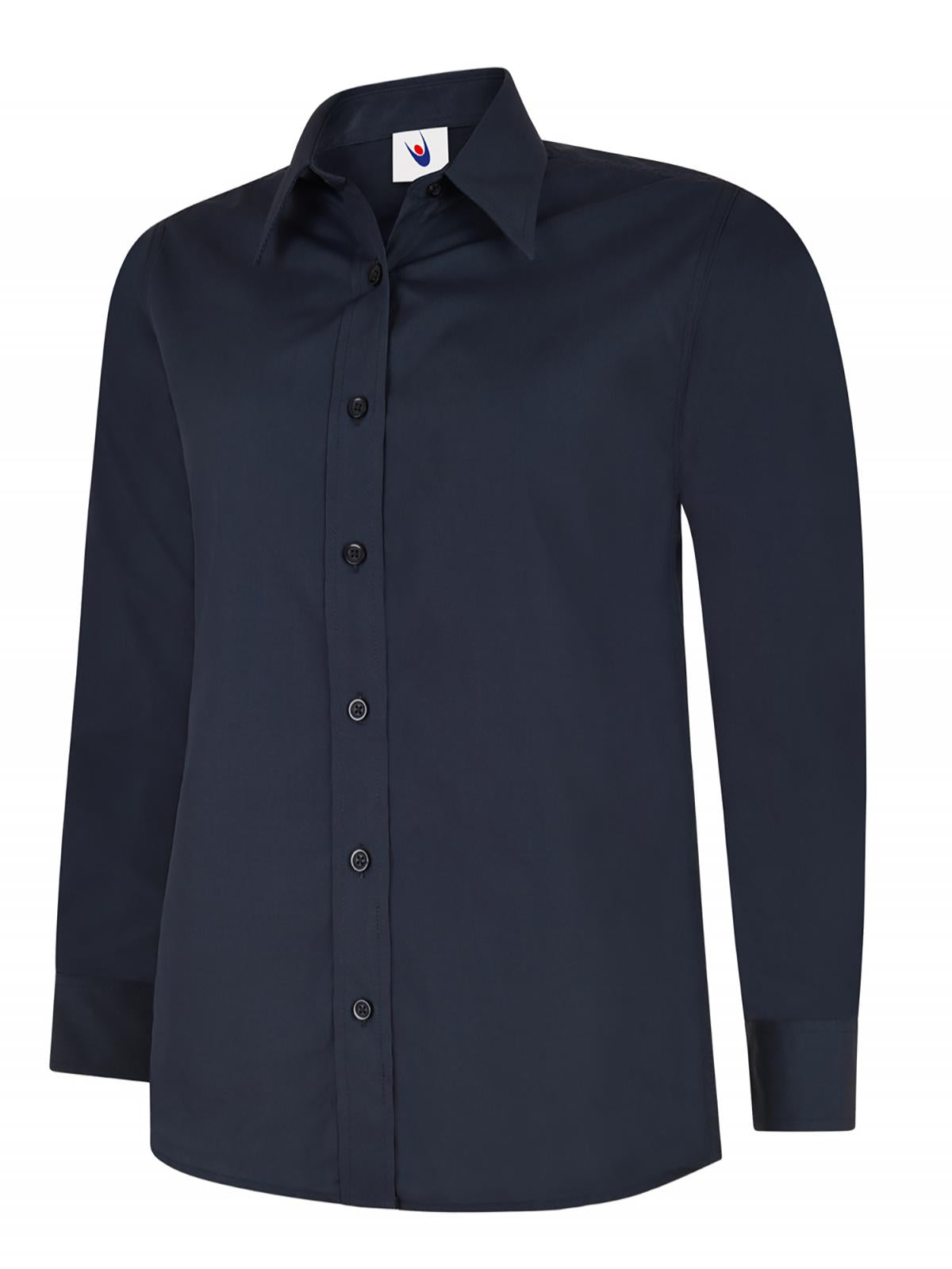 UC711 Ladies Poplin Full Sleeve Shirt - Navy