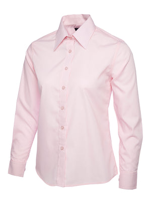 UC711 Ladies Poplin Full Sleeve Shirt - Pink