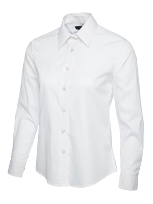 UC711 Ladies Poplin Full Sleeve Shirt - White