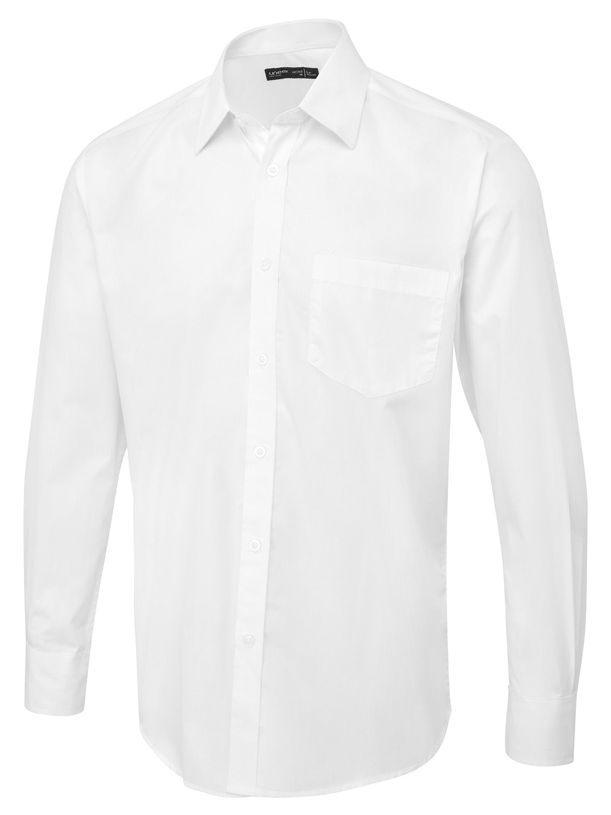 UC714 Men's Tailored Fit Short Sleeve Poplin Shirt - Black